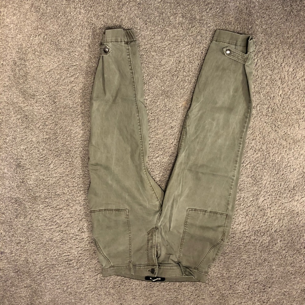 Express cropped strait high rise pants